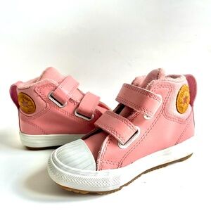 Converse high top shoe Girls pink size 5